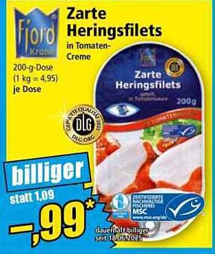 Zarte Heringsfilets in Tomaten-Creme