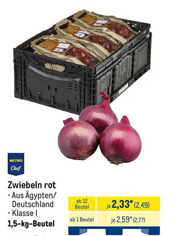 Zwiebeln rot - Aus Ägypten/Deutschland, 1,5-kg-Beutel