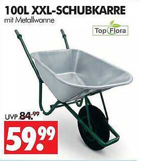 100L XXL-SCHUBKARRE mit Metallwanne