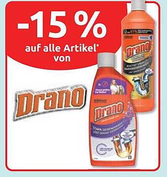 -15 % auf alle Artikel* von Drano