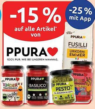 -15 % auf alle Artikel* von PPURA