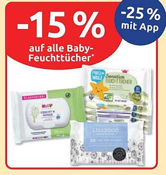 -15 % auf alle Baby-Feuchttücher