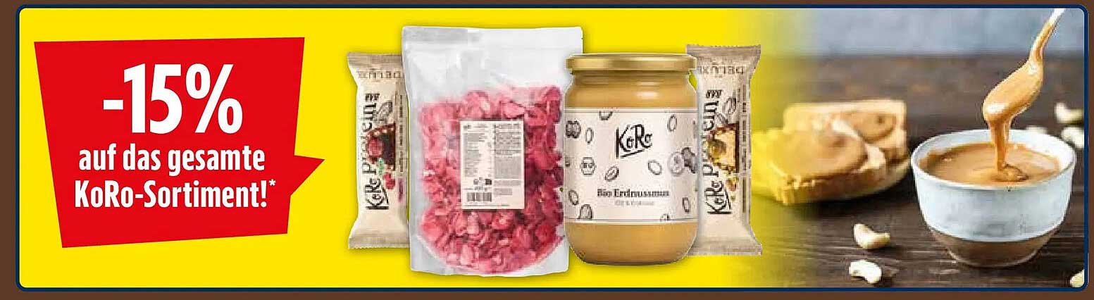 -15% auf das gesamte KoRo-Sortiment!