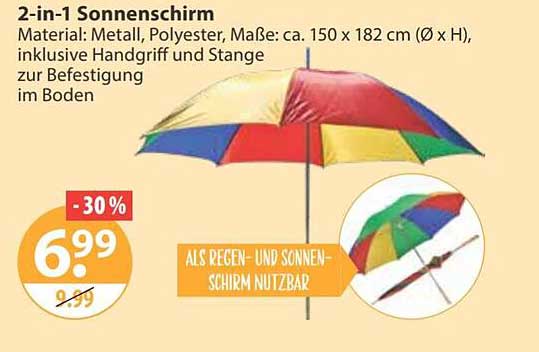2-in-1 Sonnenschirm