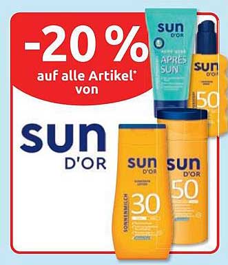 -20% auf alle Artikel von sun d'or