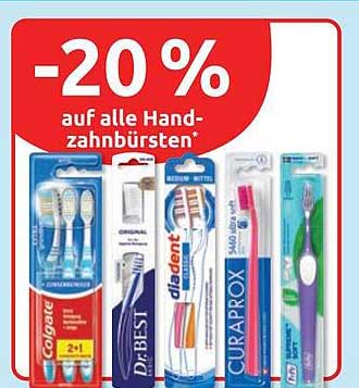 -20 % auf alle Handzahnbürsten*