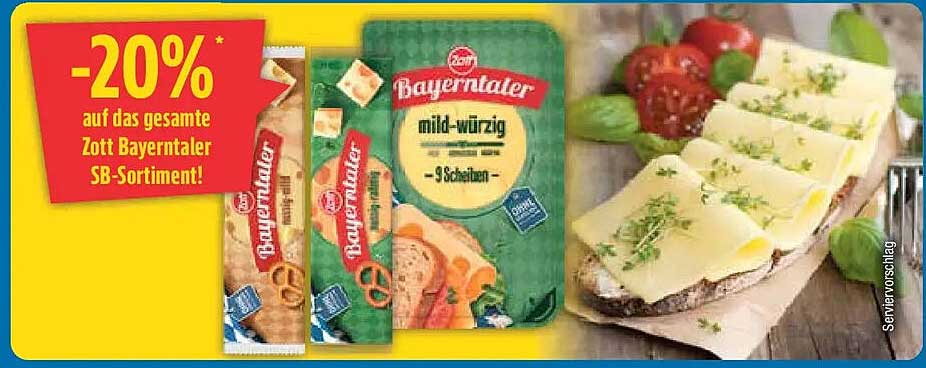 -20%* auf das gesamte Zott Bayerntaler SB-Sortiment!