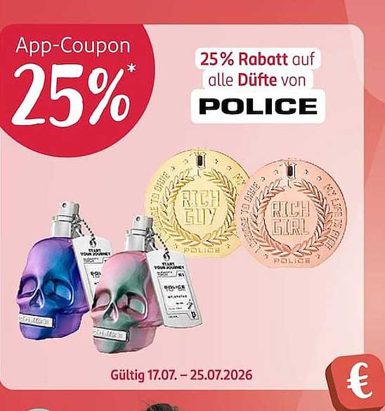 25% Rabatt auf alle Düfte von POLICE
