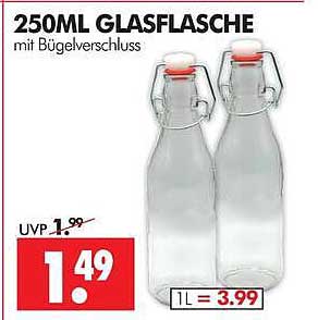 250ML GLASFLASCHE mit Bügelverschluss