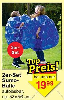 2er-Set Sumo-Bälle aufblasbar, ca. 58x56 cm