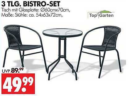 3 TLG. BISTRO-SET