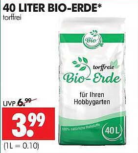 40 LITER BIO-ERDE* torffrei