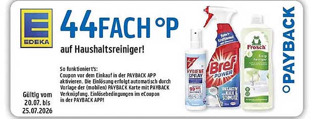 44FACH °P auf Haushaltsreiniger!