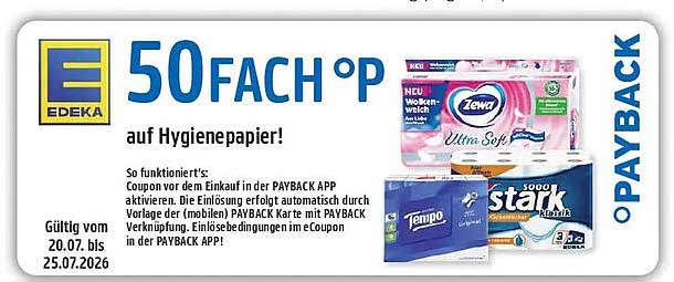 50FACH°P auf Hygienepapier!