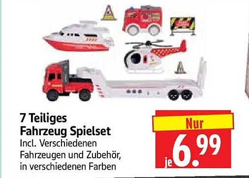 7 Teiliges Fahrzeug Spielset