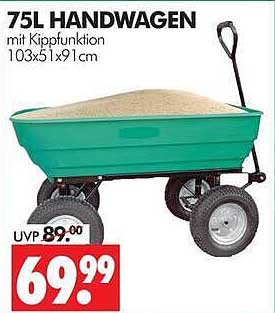 75L HANDWAGEN mit Kippfunktion 103x51x91cm
