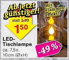 Ab jetzt günstiger! LED-Tischlampe ca. 7,5 x 10cm (Ø x H)