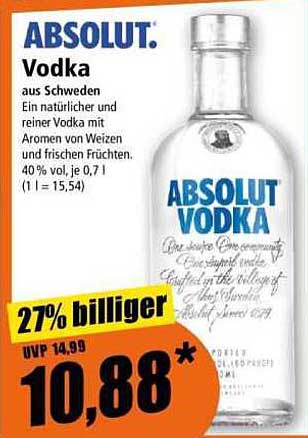 ABSOLUT Vodka aus Schweden