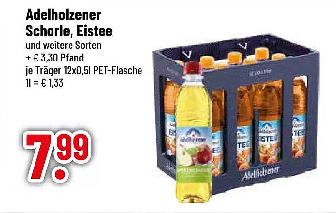 Adelholzener Schorle, Eistee und weitere Sorten