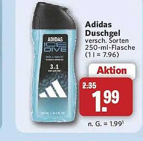 Adidas Duschgel versch. Sorten 250-ml-Flasche (1 l = 7.96)