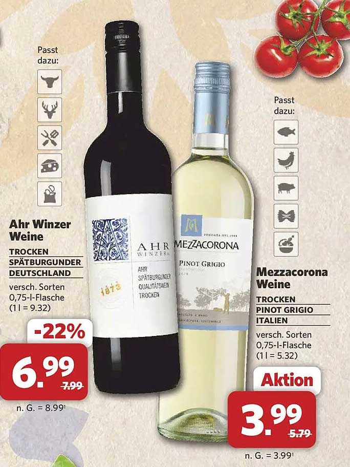 Ahr Winzer Weine TROCKEN SPÄTBURGUNDER DEUTSCHLAND versch. Sorten 0,75-l-Flasche (1 l = 9.32)
