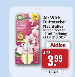 Air Wick Duftstecker Nachfüller verschieden. Sorten 19-ml-Packung (1 l = 210.00)