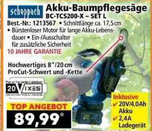 Akku-Baumpflegesäge BC-TEC 500-XL - SET