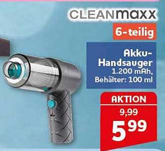 Akku-Handsauger, 1.200 mAh, Behälter: 100 ml