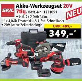 Akku-Werkzeugset 20V 7tlg.
