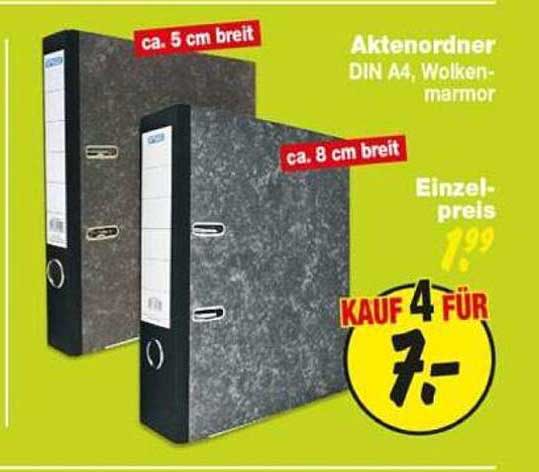 Aktenordner DIN A4, Wolkenmarmor
