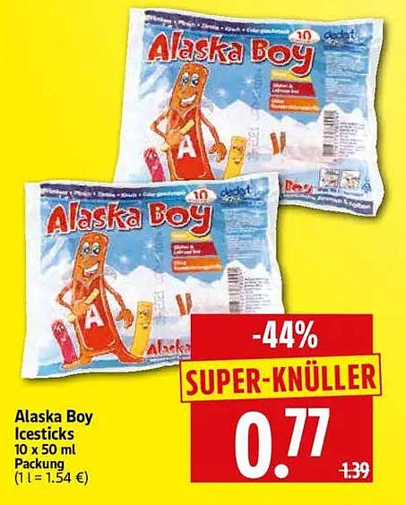 Alaska Boy Icesticks 10 x 50 ml Packung (1 l = 1.54 €)
