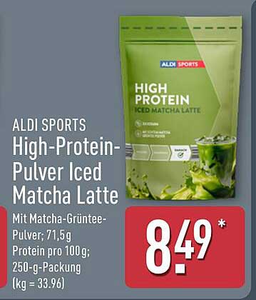 ALDI SPORTS High-Protein-Pulver Iced Matcha Latte