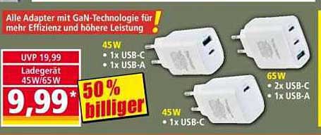 Alle Adapter mit GaN-Technologie für mehr Effizienz und höhere Leistung