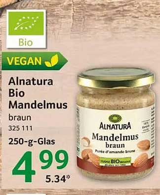Alnatura Bio Mandelmus braun 250-g-Glas
