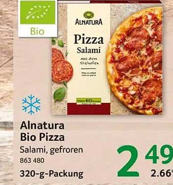 Alnatura Bio Pizza Salami, gefroren