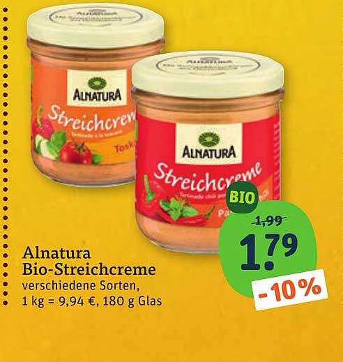 Alnatura Bio-Streichcreme verschiedene Sorten