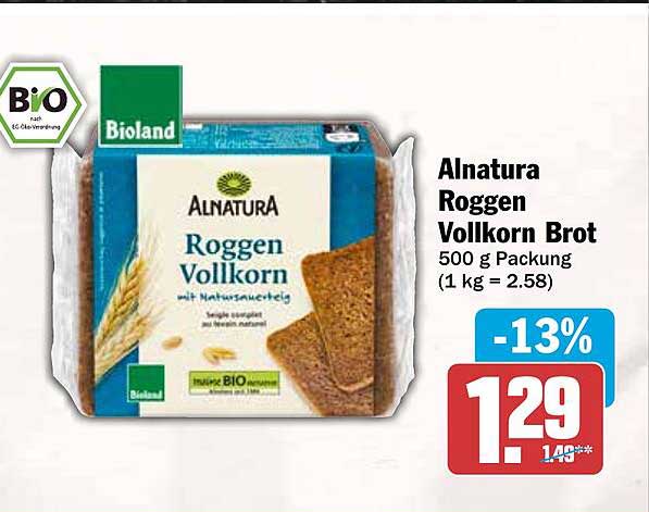 Alnatura Roggen Vollkorn Brot