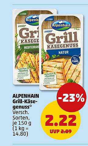 ALPENHAIN Grill-Käse-genuss* Versch. Sorten, je 150 g (1 kg = 14.80)