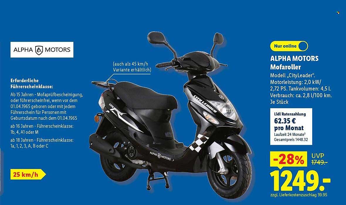 ALPHA MOTORS Mofaroller