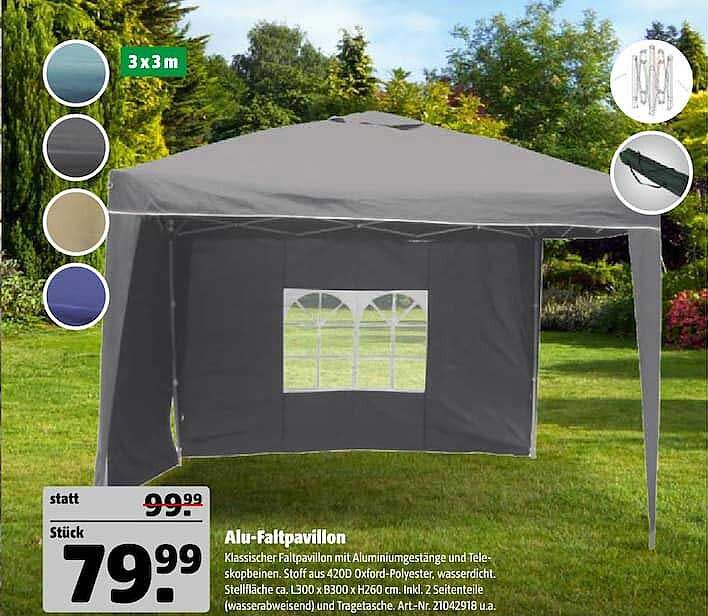 Alu-Faltpavillon