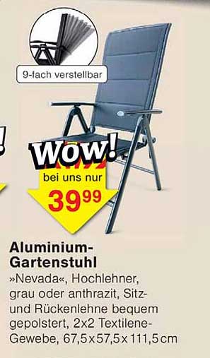 Aluminium-Gartenstuhl »Nevada«