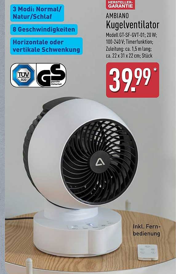 AMBIANO Kugelventilator