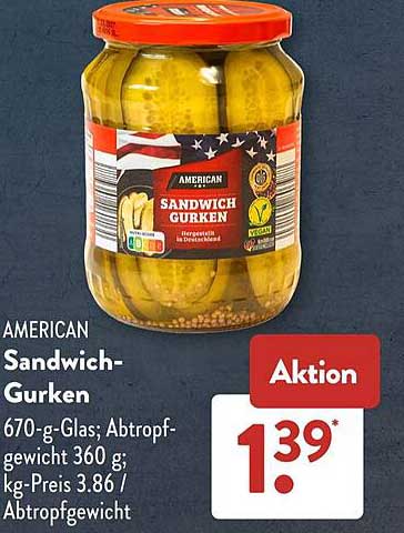 AMERICAN Sandwich-Gurken