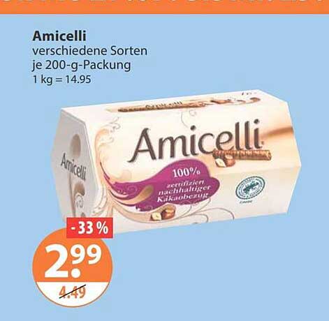 Amicelli verschiedene Sorten je 200-g-Packung