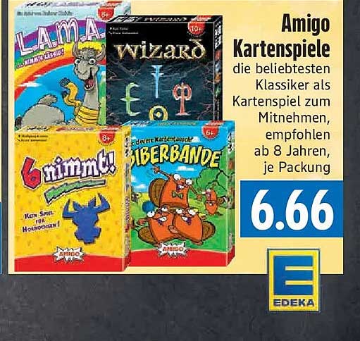 Amigo Kartenspiele die beliebtesten Klassiker als Kartenspiel zum Mitnehmen, empfohlen ab 8 Jahren, je Packung