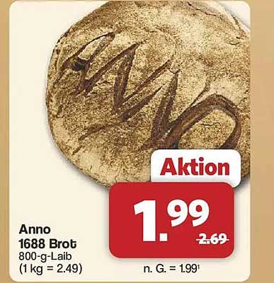 Anno 1688 Brot 800-g-Laib