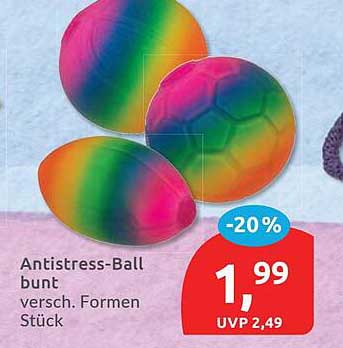 Antistress-Ball bunt versch. Formen Stück