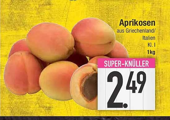 Aprikosen aus Griechenland/Italien Kl. I 1kg