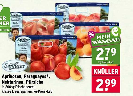 Aprikosen, Paraguayos*, Nektarinen, Pfirsiche
