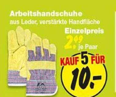 Arbeitshandschuhe aus Leder, verstärkte Handfläche